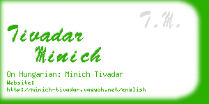 tivadar minich business card